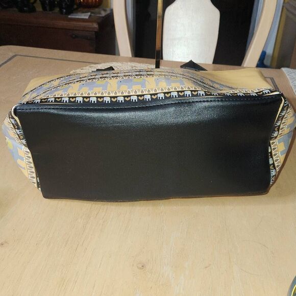 Styco gold and gray elephant tote - Picture 4 of 5